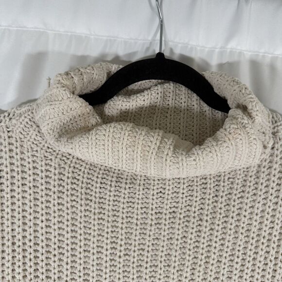 Aerie Sweater Women's Large White Knit Long Sleeve Turtle Neck Pullover - Picture 4 of 13